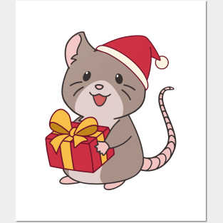 Christmas rat Posters and Art